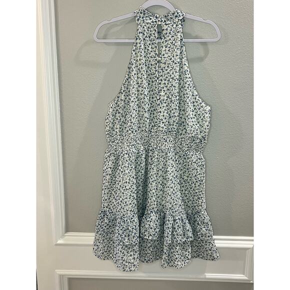 001 Lulus Sweet Like Me NWT Mint Floral Sleeveless Mock Neck Mini Size XL Dress - Picture 3 of 9